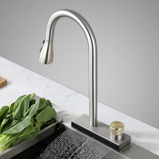 ISUX Waterfall Faucets, Waterfall Taps Multifunction Modern Kitchen