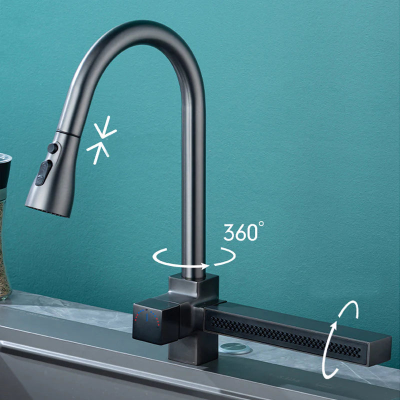 CIR Right Waterfall Faucets, Waterfall Taps Right Sided