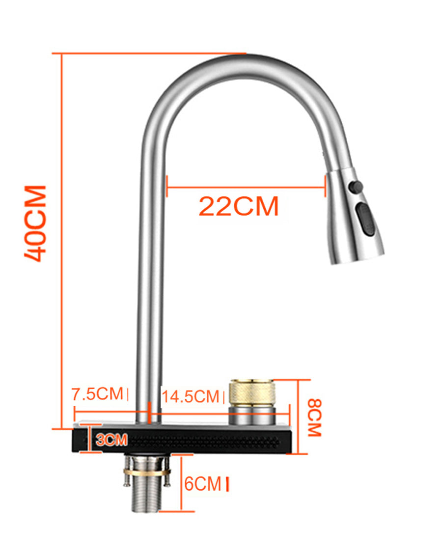 ISUX Waterfall Faucets, Waterfall Taps Multifunction Modern Kitchen