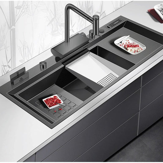 Bét new Nanometer Large Waterfall Kitchen Faucet Sink